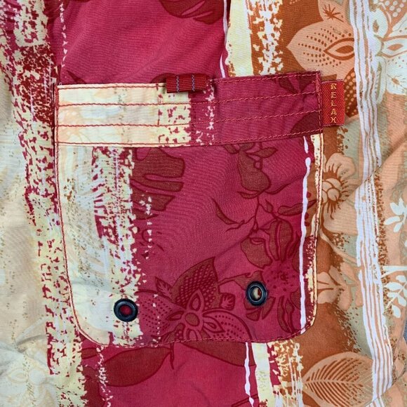 Tommy Bahama Mens Swim Trunks Large Red Orange Pink Floral Shorts Hawaiian Beach - Picture 10 of 10